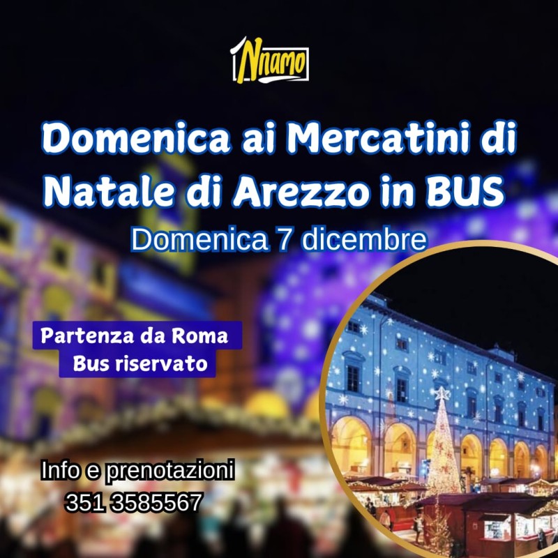 Domenica ai Mercatini di Natale di Arezzo in BUS 